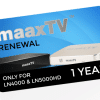 MAAXTV LN4000/5000 - 1 Year Renewal Card / PIN