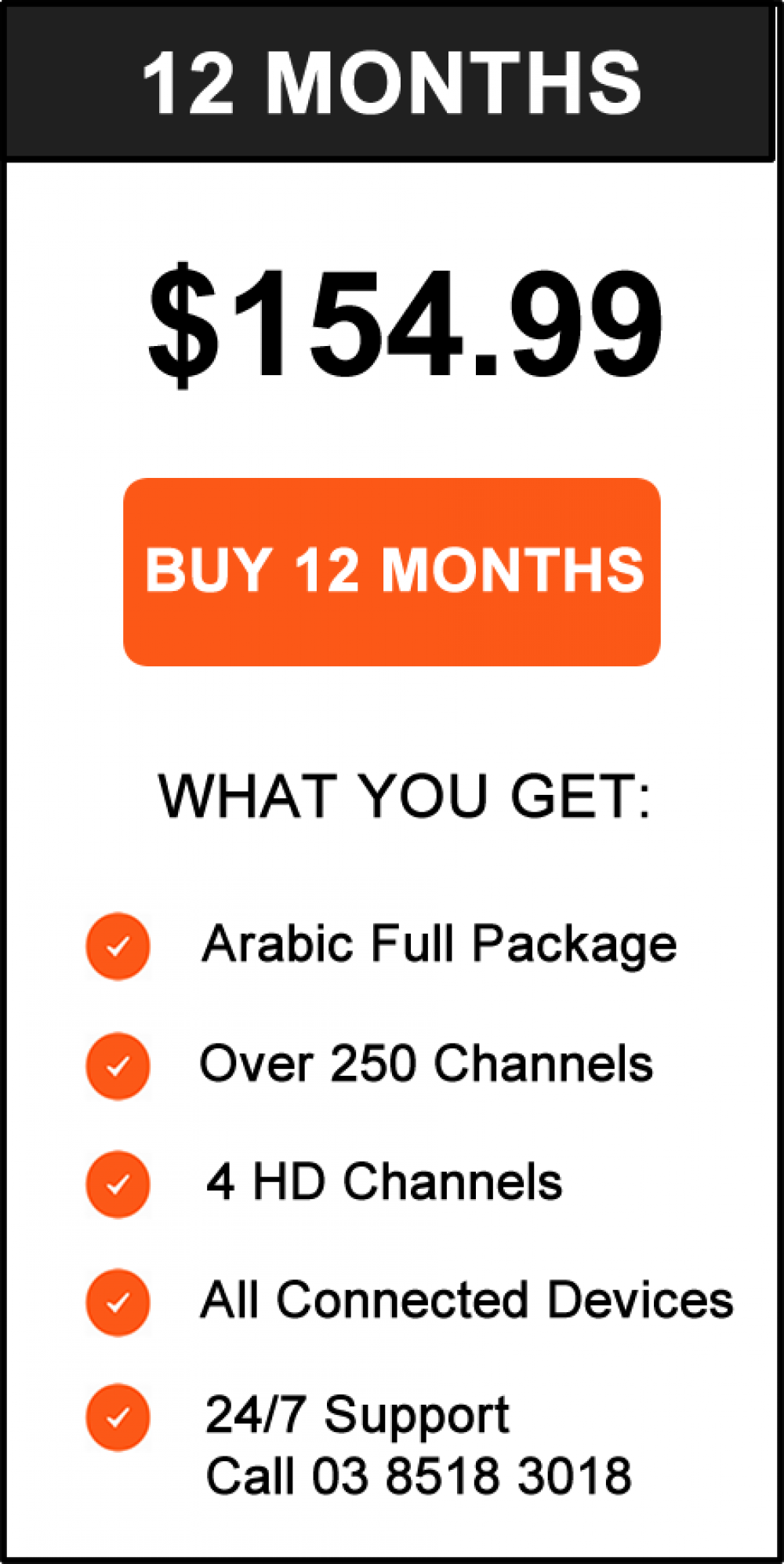 ZaapTV Go Pricing 12 Months