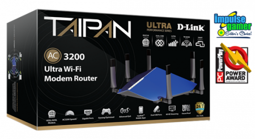 D-LINK TAIPAN - AC3200 Ultra Wi-Fi Modem Router DSL-4320L