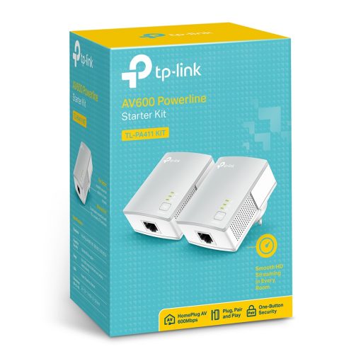 TP-LINK AV600 Nano Powerline Adapter Starter Kit Model: TL-PA411KIT