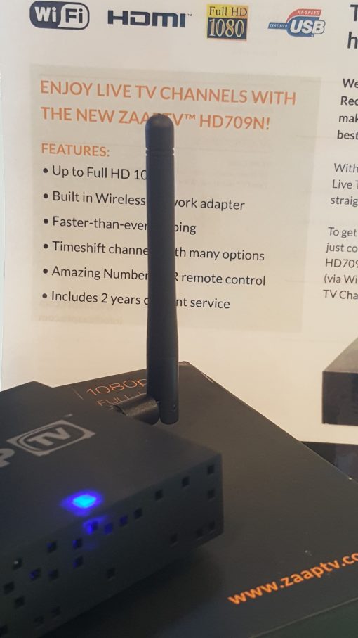 ZAAPTV HD709 - New 2018 Model with External 2.4GHz WiFi Antenna