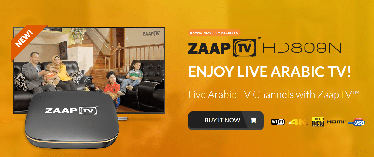 ZAAPTV HD809 with 2 Years ARABIC or GREEK